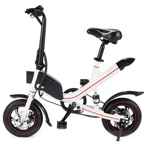 Pay Only $489.99 For Ouxi V1 12inch Electric Folding Bike For Adults Ebike With 350w Motor 7.8ah Lithium Battery Up To 25km/h City Bicycle Ip54 Dual Disk Brake - White With This Coupon Code At Geekbuying