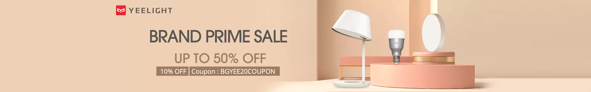 Get extra 10% discount on Yeelight items With This Coupon At Banggood