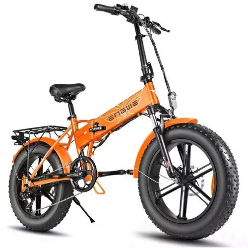 Pay Only $999.99 For Engwe Ep-2 500w 20 Inch Fat Tire Electric Folding Bicycle Mountain Beach Snow Bike For Adults Aluminum Electric Scooter 7 Speed Gear E-bike With Removable 48v 12.5a Lithium Battery Dual Disc - Orange With This Coupon Code At Geekbuying
