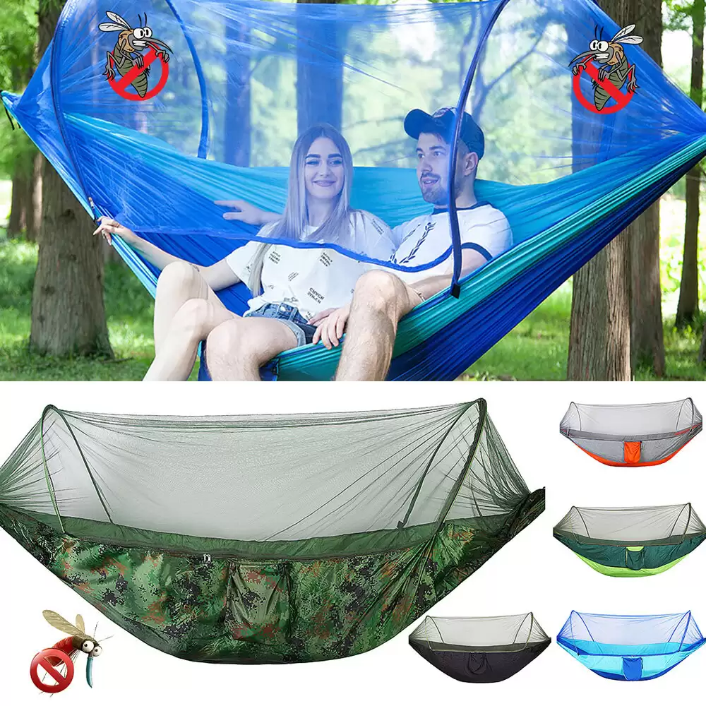 Order In Just $19.99 39% Off For Person Hammock With Mosquito Net Max. Load 200kg With This Coupon At Banggood
