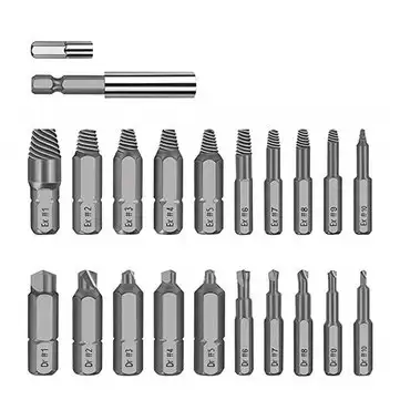 Order In Just $8.99 Drillpro 22pcs Damaged Screw Extractor Set For Broken Screw With This Coupon At Banggood