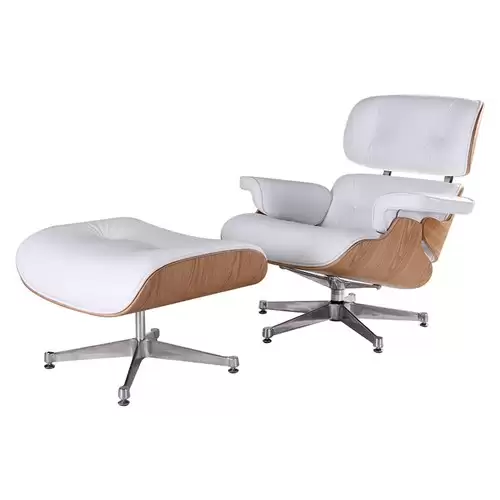 Order In Just $846.99 Eames Lounge Chair And Ottoman Adjustable Rotatable For Office Home - White With This Discount Coupon At Geekbuying