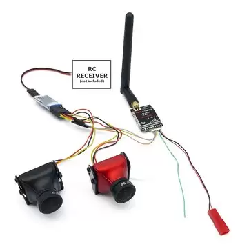 Order In Just $31.99 20% Off For Fpv Dual Camera System 700tvl Wdr Mini Two Cameras + 5.8ghz 25mw/200mw/600mw 48ch Vtx + 3ch Switch Support Pmw Remote Control For Rc Racing Drone With This Coupon At Banggood