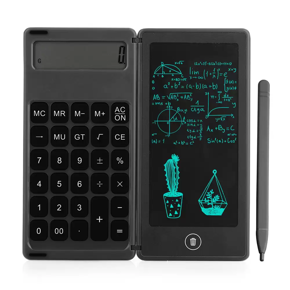 Order In Just $8.99 Gideatech 12 Digits Display Desktop Calculator With 6 Inch Lcd Writing Tablet Foldable Repeated Writing Digital Drawing Pad With Stylus Pen Eraser Button Lock With This Coupon At Banggood