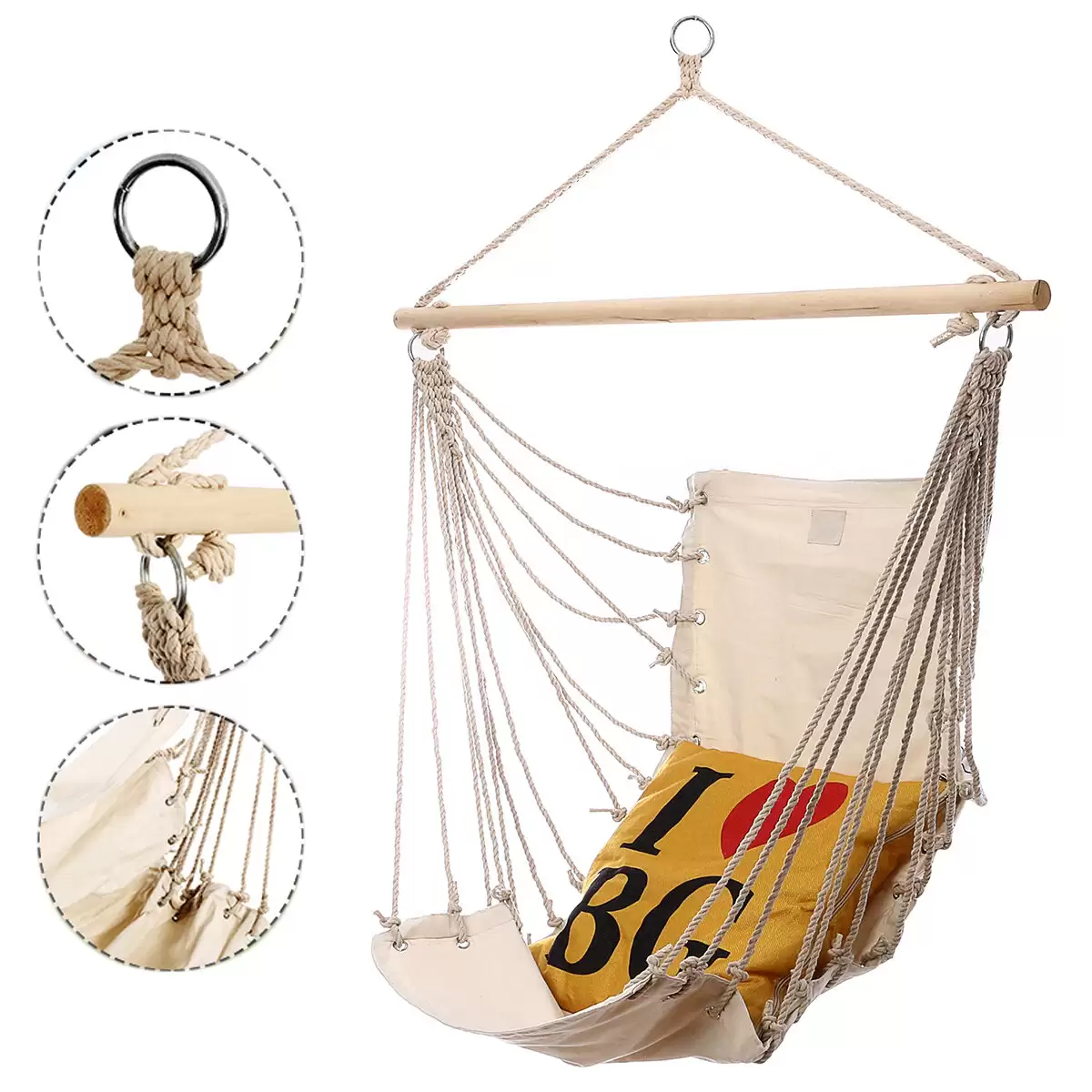 Order In Just $14.99 42% Off For 17x32inch Outdoor Hammock Chair Hanging Chairs With This Coupon At Banggood