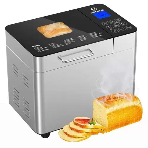 Pay Only $123.99 For Moosoo Mb30 Stainless Steel Smart Bread Machine 2lb Capacity 600w Power 25 Programs Digital Touch Screen Control Home Diy Used To Make Whole Wheat Bread, Gluten-free Bread, Yogurt - Silver With This Coupon Code At Geekbuying