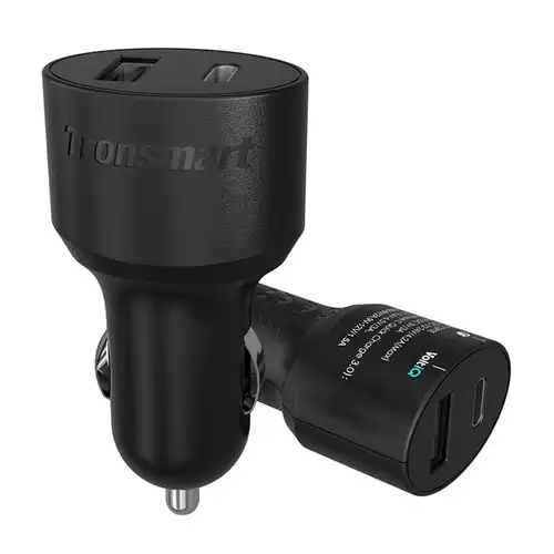 Take Flat 100% Off Off On Tronsmart 30w 2 Ports Quick Charge 3.0 Type-c*1 + Usb 2.0 Voltiq*1 Car Charger With This Coupon Code At Geekbuying