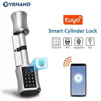 Order In Just $85.1 Bluetooth Smart Lock Electronic Cylinder Outdoor Waterproof Biometric Fingerprint Scanner Keyless Door Locks With Tuya App At Aliexpress Deal Page