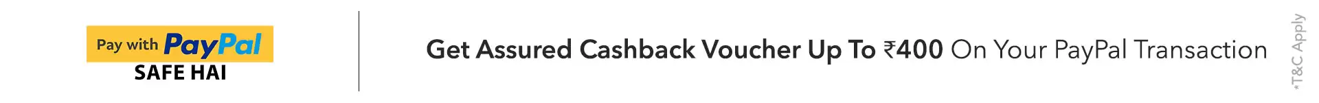 Get Cashback Voucher Upto Rs.400 At Myntra Pay Via Paypal