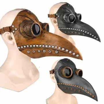 Order In Just $9.86 / €14.46 Halloween Cosplay Steampunk Plague Doctor Mask Bird Beak Props Retr Gothic Masks - Silver With This Coupon At Banggood