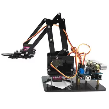 Order In Just Cn$37.99 Us$35.69 15% Off For Uruav Diy 4dof Robot Arm 4 Axis Acrylic Rotating Mechanical Robot Arm With R3 4pcs Servo With This Coupon At Banggood
