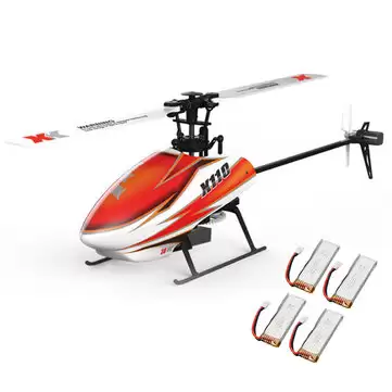 Order In Just $78.02 15% Off For Xk K110 Blast 6ch Brushless 3d6g System Rc Helicopter Bnf With 4 Pcs Battery With This Coupon At Banggood