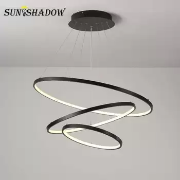 Order In Just $76.84 Modern Led Chandelier Circle Black Gold White Led Chandelier Lighting For Living Room Dining Room Kitchen Black&white&gold At Aliexpress Deal Page