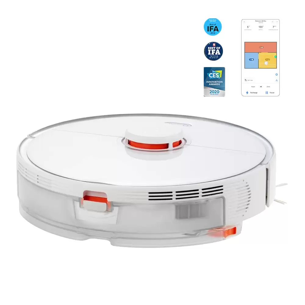Order In Just $435.99 Roborock S5 Max Robot Vacuum Cleaner Virtual Wall Automatic Area Cleaning 2000pa Suction 2 In 1 Sweeping Mopping Function Lds Path Planning International Version - White With This Discount Coupon At Geekbuying