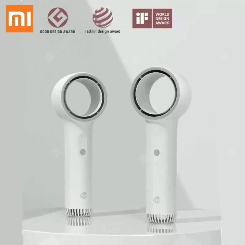 Order In Just $23.99 Xiaomi Weiyuan Handheld Bladeless Fan Bladeless Safety Strong Wind Low Noise Beautiful And Portable Vane Car Travel Use Fans - 1pcs At Gearbest With This Coupon
