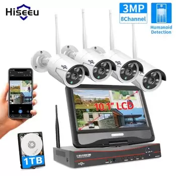 Order In Just $153.04 Hiseeu 8ch 3mp 1536p Wireless Security Cameras Kit Outdoor Waterproof 1080p 2mp Ip Camera Cctv System Set With 10.1
