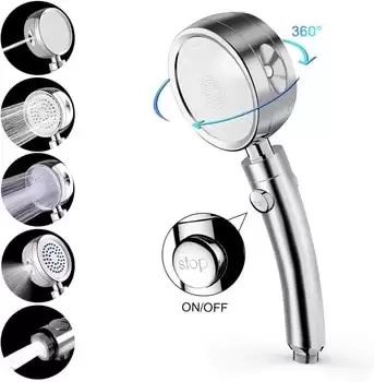 Order In Just $11.57 Handheld Shower Head High Pressure 5 Function Adjustable Bath Shower Jets With On/off Pause Switch Removable Filter With Hose At Aliexpress Deal Page