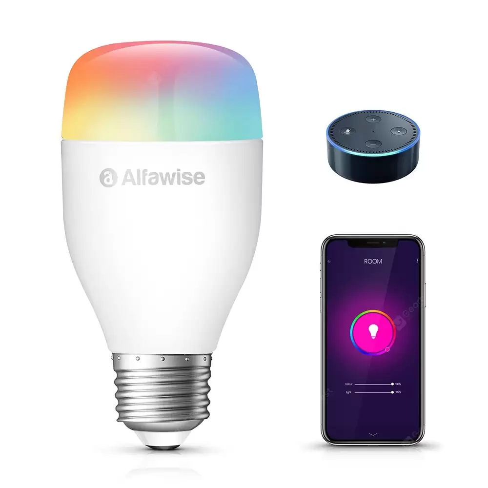 Order In Just $10.99 Alfawise Le12 E27 9w 900lm Wifi App / Voice / Smart Led Bulb At Gearbest With This Coupon