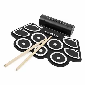 Order In Just $65.00 12% Off For Konix Md760l Portable Usb 9 Pads Roll Up Electronic Drum With Built-in Battery Drum Sticks With This Coupon At Banggood
