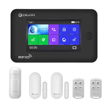 Order In Just $64.88 Digoo Dg-hama All Touch Screen Alexa Version 433mhz 2g&gsm&wifi Diy Smart Home Security Alarm System Kits With This Coupon At Banggood
