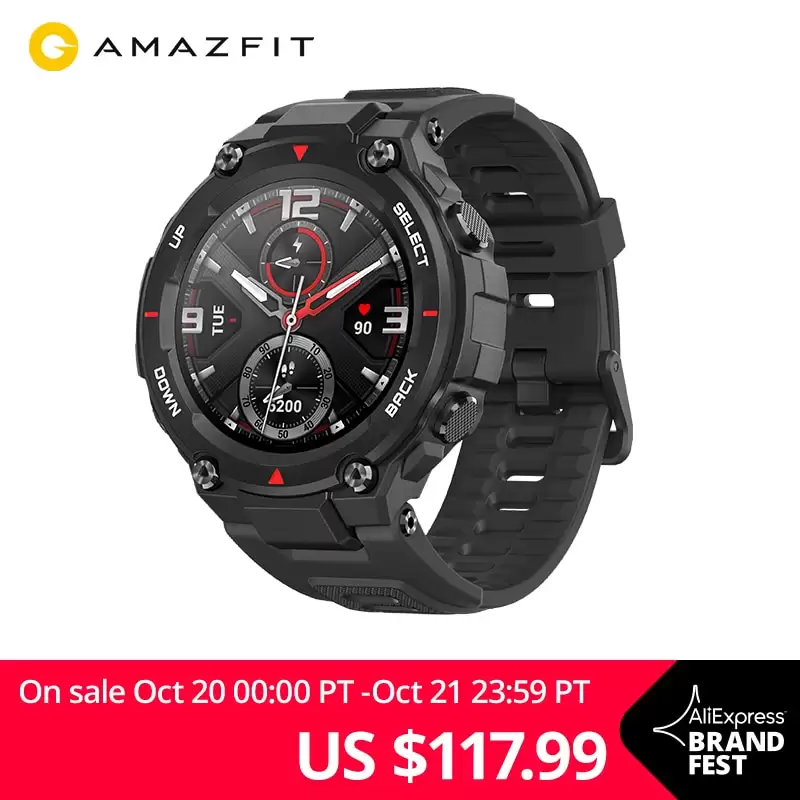 Get $10 Discount On smartwatch Amazfit T-rex With This Discount Coupon At Aliexpress