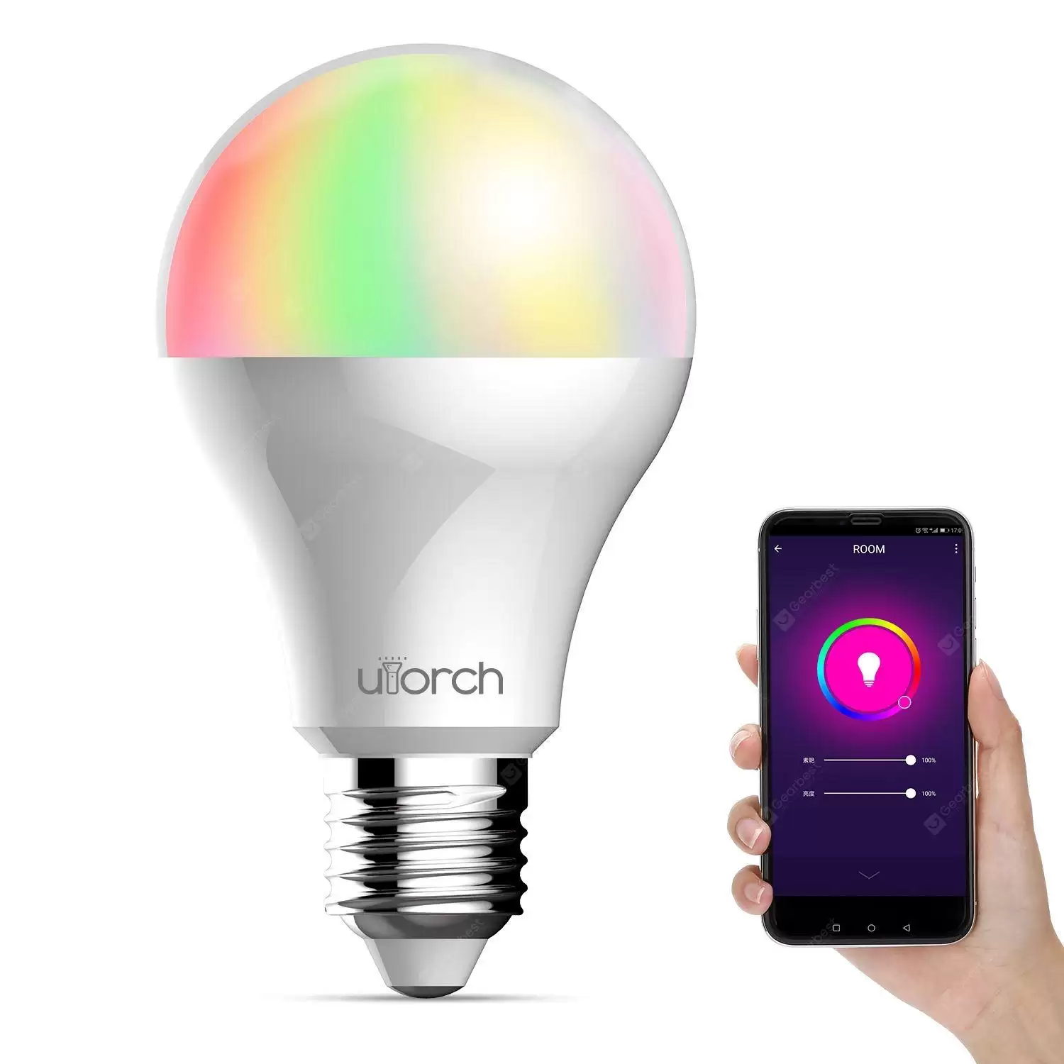 Order In Just $9.99 Utorch Bw - 5 E27 Voice Control Smart Wifi Colorful Light Bulb At Gearbest With This Coupon