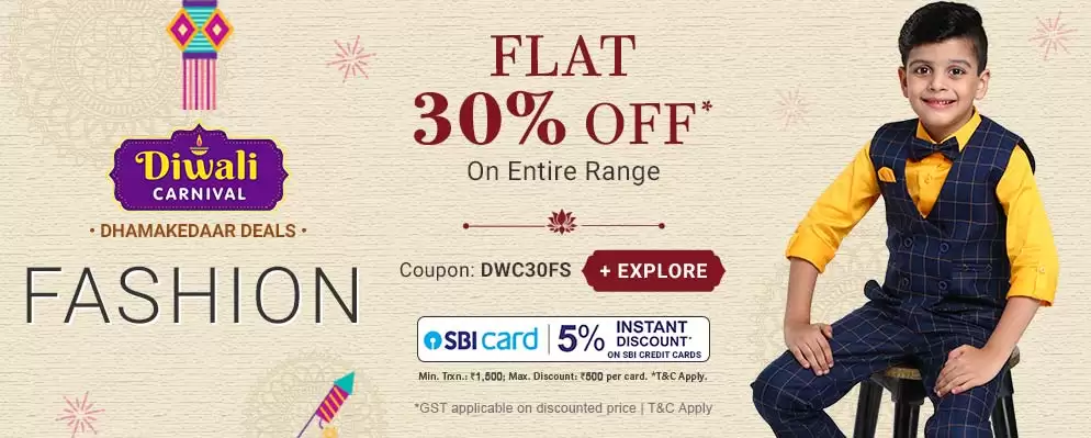 Flat 30% Off On Entire Fashion Range With This Discount Coupon At Firstcry