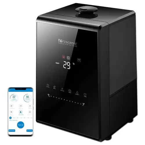 Order In Just $75.99 Proscenic 808c Smart Air Humidifier Led Display App Alexa Google Voice Control 5.3l Large Capacity Warm And Cool Mist Customized Humidity Levels Mist Adjustment For Home Bedroom Office - Black With This Discount Coupon At Geekbuying