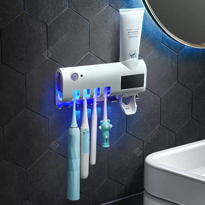 Order In Just $12.99 Monclique Wall Mounted Toothbrush Holder Smart Ultraviolet Germicidal Ntoothbrush Sterilizer Automatic Toothpaste Squeezing Device At Gearbest With This Coupon