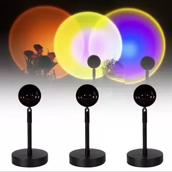 Order In Just $18 Fast Shipping Led Night Light Usb Button Rainbow Sunset Projector Atmosphere For Home Background Wall Decoration Colorful Lamp At Aliexpress Deal Page