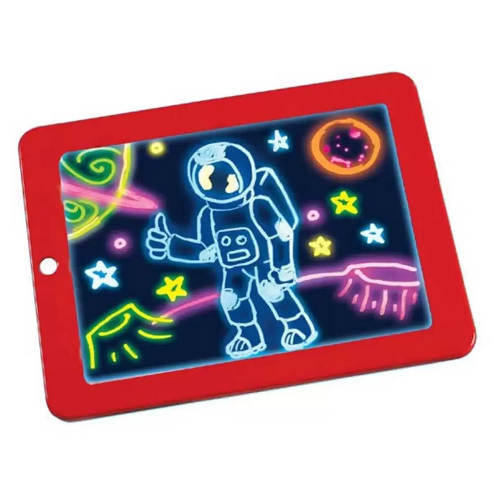Order In Just $8.99 3d Magic Drawing Pad Led Writing Tablet Board For Plastic Creative Art Magic Board Pad With Pen Brush Children Clipboard Gift Set With This Coupon At Banggood