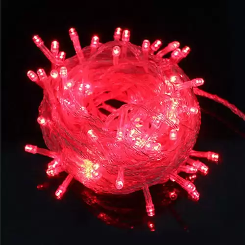 Order In Just $5.99 10m Battery Powered 100 Led Starry Fairy String Light Lamp For Festival Party Decoration - Red Light With This Discount Coupon At Geekbuying