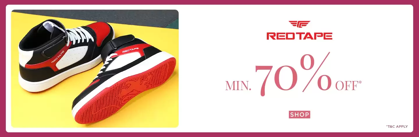 Get 70% Off On Red Tape Items At Ajio Deal Page