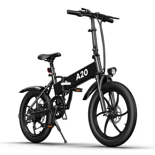 Pay Only $617.99 For Ado A20 Electric Folding Bike 20 Inch City Bicycle 350w Hall Brushless Gear Dc Motor Shimano 7-speed Rear Derailleur 36v 10.4ah Removable Battery 35km/h Max Speed Up To 60km Max Range Ipx5 Double Shock-absorption Aluminum Alloy Frame - Black With This Coupon Code At Geekbuying