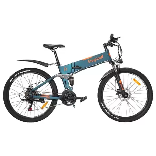 Order In Just $699.99 Eleglide F1 Folding Electric Bike 26 Inch Mountain Bicycle 250w Hall Brushless Motor Shimano Shifter 21 Speeds 36v 10.4ah Removable Battery 25km/h Max Speed Up To 85km Max Range Full-suspension Ipx4 Aluminum Alloy Frame Disk Brake Dark Blue With This Discount Coupon At Geekbuyi