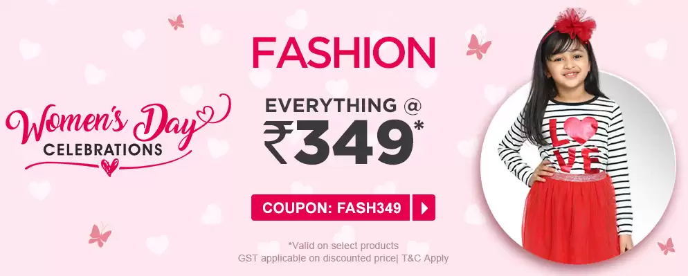 Enjoy Rs. 349 Fashion Store At Firstcry Deal Page