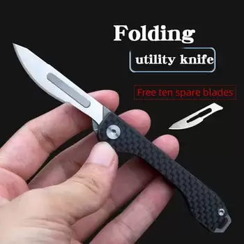 Order In Just $11.57 Carbon Fiber Folding Tool Knife Tactical Knife Sharp Blade Carry-on Outdoor Survival Camping Emergency Tools Unpacking Paper Cut At Aliexpress Deal Page