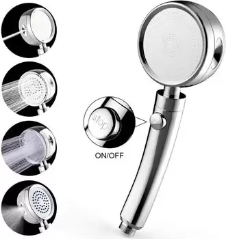 Order In Just $11.96 5 Modes Adjustable Shower Head 360 Degree Rotatable Handheld Showerhead With The Stop Button High-pressure Saving Water Jets At Aliexpress Deal Page