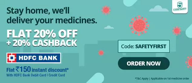 Hdfc Bank Cards Offer Get Flat 20% Off + Additional 20% Cashback With This Coupon Code At Pharmeasy