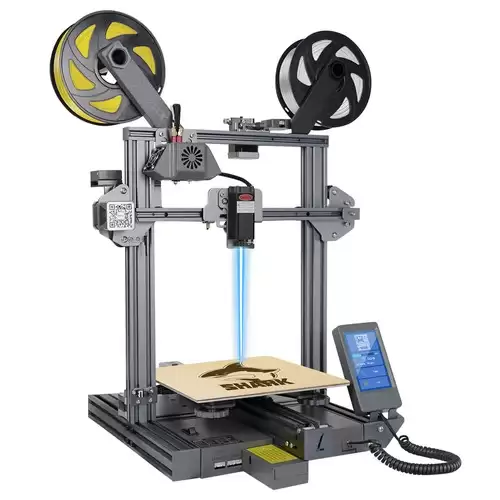 Pay Only $456.99 For Lotmaxx Shark V2 3d Printer, Dual Extruder, Laser Engraving, Dual-color Printing - Gray With This Coupon Code At Geekbuying