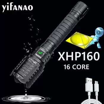 Order In Just $29.69 10000mah Xhp160 16 Core Powerful Led Flashlight 26650 Usb Rechargeable Tactial Flashlight Lantern Zoom Torch Xlamp As Power Bank At Aliexpress Deal Page
