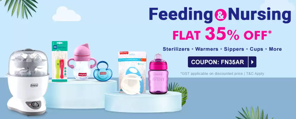 Enjoy Flat 35% Off On Feeding & Nursing Range With This Discount Coupon At Firstcry