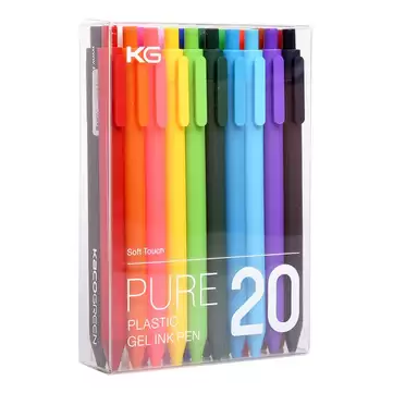 Order In Just $11.49 Kaco Pure 20pcs/lot Candy Color Gel Pens 0.5mm Multicolor Gel Ink Pens Press Type Writing Pen Stationery Office School Supplies With This Coupon At Banggood