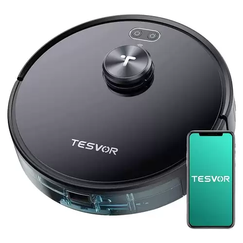 Order In Just $259.99 Tesvor S4 Robot Vacuum Cleaner 2200pa Suction Laser Navigation Alexa And Google Home Control For Carpet, Hardwood, Ceramic Tile, Linoleum - Black With This Discount Coupon At Geekbuying