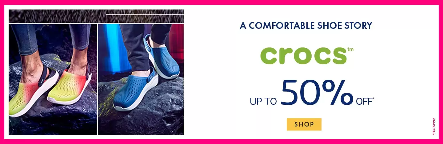 Get Upto 50% Off On Crocs At Ajio Deal Page