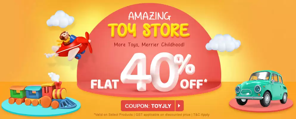 Flat 40% Off On Select Toys Range At Firstcry With This Coupon Code