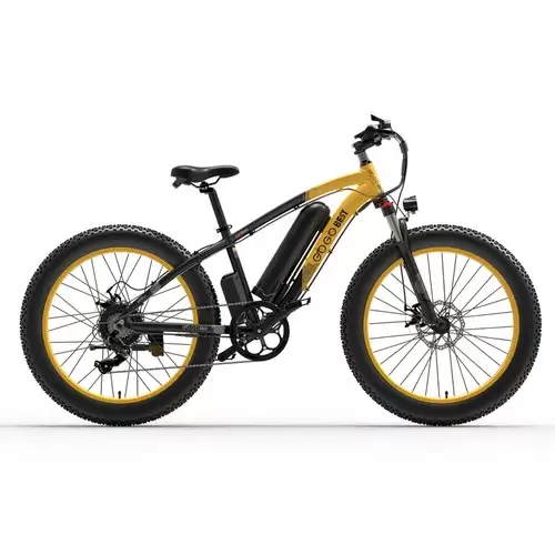 Order In Just $1439.99 Gogobest Gf600 Electric Bike 48v 13ah Battery 1000w Motor 26x4.0 Inch Fat Tire Aluminum Alloy Frame Shimano 7-speed Shift Max Speed 40km/h 110km Power-assisted Mileage Range Lcd Display Ip54 Waterproof - Black Yellow With This Discount Coupon At Geekbuying