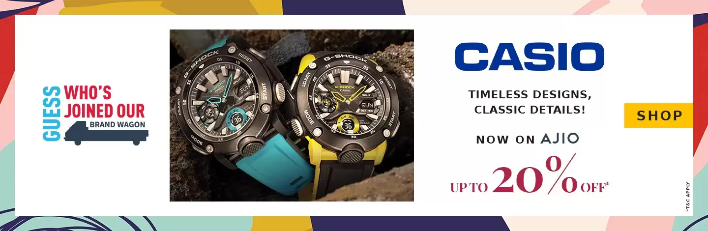 Get Extra 20% Off On Casio Watches At Ajio Deal Page