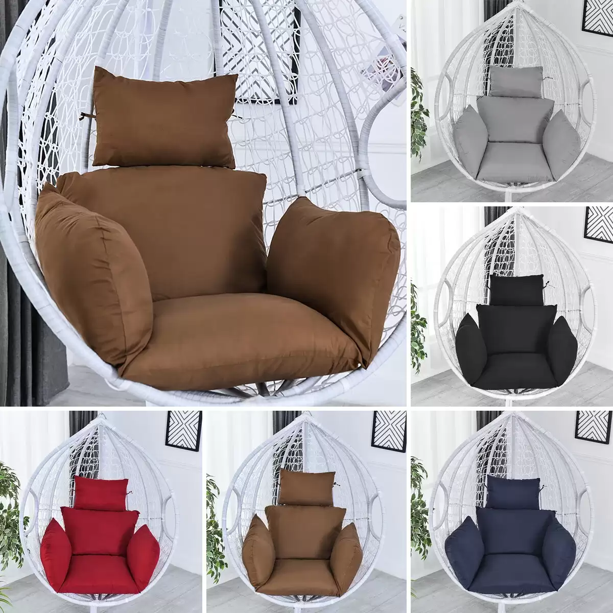 Order In Just $27.99 Hanging Egg Hammock Cradle Chair Cushion Swing Seat Thick Nest Hanging Chair Cushion With Pillow With This Coupon At Banggood
