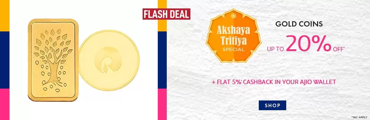 Get Flat 20% Off On Coins + Extra 5% Cashback At Ajio Deal Page